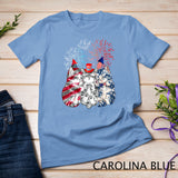 Funny Three Cat 4th Of July American Flag Patriotic Cat T-Shirt