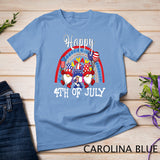 Gnomes Patriotic American Flag Funny Cute Gnomes 4th Of July T-Shirt