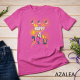 HAPPY 4TH OF JULY FLAG, FIREWORKS BALLOONS MEN WOMEN KIDS T-Shirt