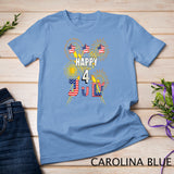 HAPPY 4TH OF JULY FLAG, FIREWORKS BALLOONS MEN WOMEN KIDS T-Shirt