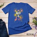 HAPPY 4TH OF JULY FLAG, FIREWORKS BALLOONS MEN WOMEN KIDS T-Shirt