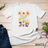 HAPPY 4TH OF JULY FLAG, FIREWORKS BALLOONS MEN WOMEN KIDS T-Shirt