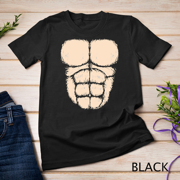 Halloween Funny Gorilla Monkey Belly Chest Costume Shirt T-Shirt