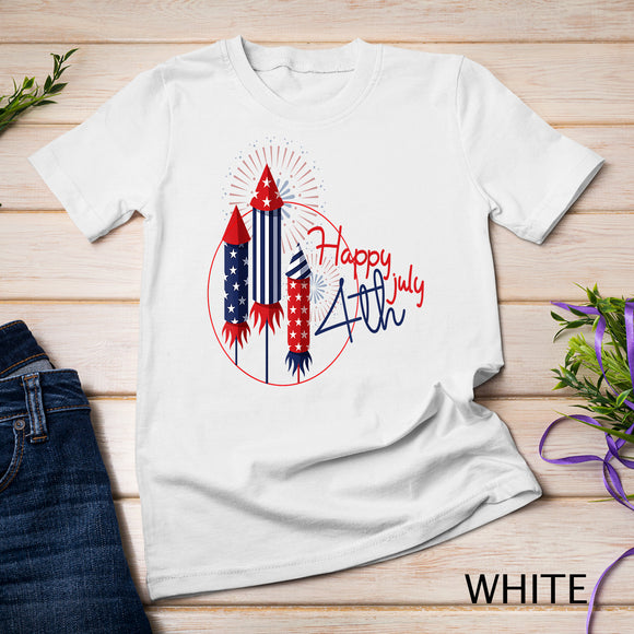 Happy 4th Of July American - Fireworks Patriotic Outfits T-Shirt