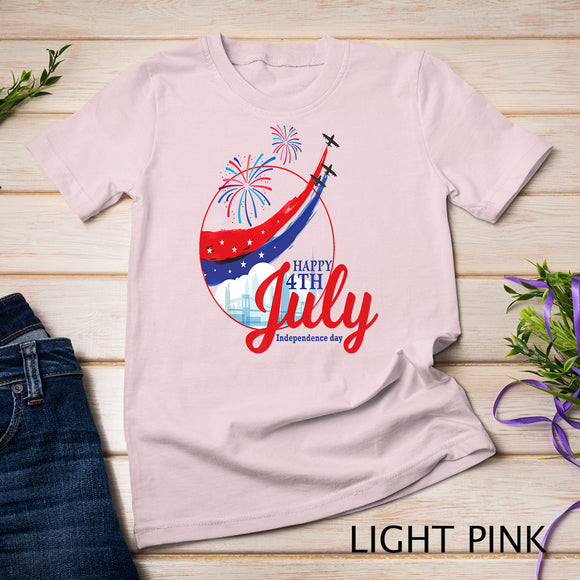Happy 4th Of July American Flag Fireworks Patriotic Outfits T-Shirt
