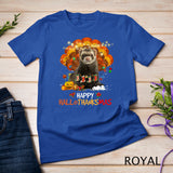 Happy Hallothanksmas Ferret Lover Halloween Thanksgiving T-Shirt