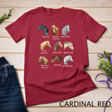 Horse Breeds horseback riding Equestrian gift for women Long Sleeve T-Shirt