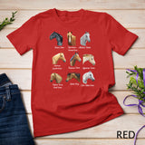 Horse Breeds horseback riding Equestrian gift for women Long Sleeve T-Shirt