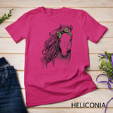 Horse Leopard Face Horseback Riding Horse Lover Girls Women T-Shirt