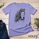 Horse Leopard Face Horseback Riding Horse Lover Girls Women T-Shirt