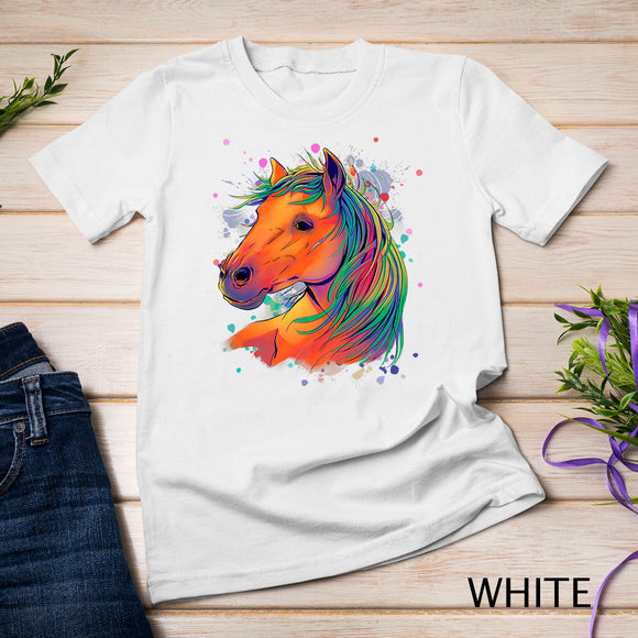 Horse Watercolor Equestrian Horse Premium T-Shirt