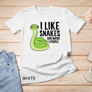 I Like Snakes And Maybe 3 People Funny Python Snake T-Shirt