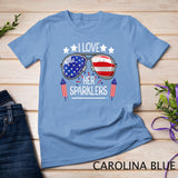 I Love Her Sparklers Matching Couple 4th Of July sunglasses T-Shirt