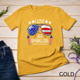 I Love Her Sparklers Matching Couple 4th Of July sunglasses T-Shirt