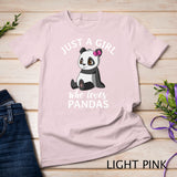 Just A Girl Who Loves Pandas Cute Panda Gift for Women Pullover Hoodie T-Shirt