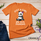 Just A Girl Who Loves Pandas Cute Panda Gift for Women Pullover Hoodie T-Shirt