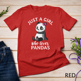 Just A Girl Who Loves Pandas Cute Panda Gift for Women Pullover Hoodie T-Shirt