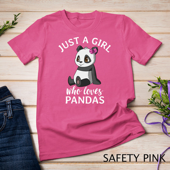 Just A Girl Who Loves Pandas Cute Panda Gift for Women Pullover Hoodie T-Shirt