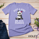 Just A Girl Who Loves Pandas Cute Panda Gift for Women Pullover Hoodie T-Shirt