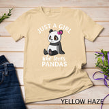 Just A Girl Who Loves Pandas Cute Panda Gift for Women Pullover Hoodie T-Shirt