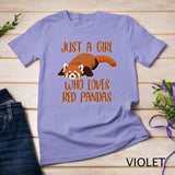 Just A Girl Who Loves Red Pandas For Girls Designs Long Sleeve T-Shirt