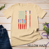 Just Here To Bang American Flag Fireworks Funny 4th Of July T-Shirt