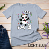 Kids 3rd Birthday Panda Shirt Yes I'm 3 Panda Costume Gift Idea T-Shirt