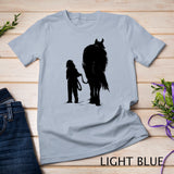 Kids Funny Gift for Girls with Horses - Cute Horse with Child T-Shirt