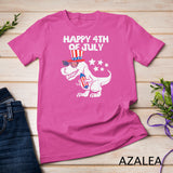 Kids Happy 4th Of July T-Rex Dino Dinosaur Baby Toddler Boys Kids T-Shirt