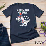 Kids Happy 4th Of July T-Rex Dino Dinosaur Baby Toddler Boys Kids T-Shirt