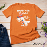 Kids Happy 4th Of July T-Rex Dino Dinosaur Baby Toddler Boys Kids T-Shirt