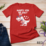 Kids Happy 4th Of July T-Rex Dino Dinosaur Baby Toddler Boys Kids T-Shirt