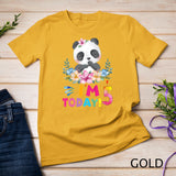 Kids I Am 5 Today Panda Birthday Party Outfit Panda Theme T-Shirt