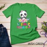 Kids I Am 5 Today Panda Birthday Party Outfit Panda Theme T-Shirt