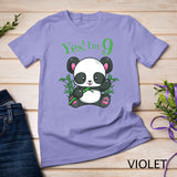 Kids Panda 9th Birthday T Shirt Girls Gift Birthday Outfit 9 T-shirt