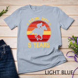Kids Riding into 5 Years horse gift five year old birthday T-Shirt