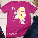 Koala Bear 6th Birthday Girl 6 Year Old Birthday Cute Koalas T-Shirt