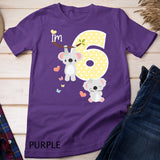 Koala Bear 6th Birthday Girl 6 Year Old Birthday Cute Koalas T-Shirt