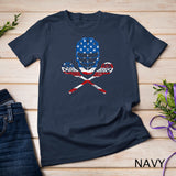 Lacrosse American Flag Lax Helmet Sticks 4th Of July Gifts T-Shirt