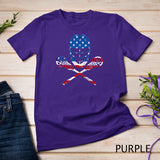 Lacrosse American Flag Lax Helmet Sticks 4th Of July Gifts T-Shirt