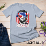 Lincoln 4th of July Boys Kids Men Merica American Flag Gifts T-Shirt