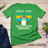 Llama Camping Only You Can Prevent Drama Vintage Camping T-Shirt