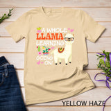 Llama Learning T Shirt Teachers Students Alpaca Lovers Gift