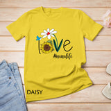 Love Nana Life Bird Sunflower Funny Mother Day Gift T-Shirt