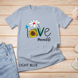 Love Nana Life Bird Sunflower Funny Mother Day Gift T-Shirt