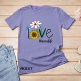 Love Nana Life Bird Sunflower Funny Mother Day Gift T-Shirt