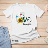 Love Nana Life Bird Sunflower Funny Mother Day Gift T-Shirt