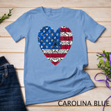 Mandala USA Heart Flag Cute 4th Of July Funny American Girl T-Shirt