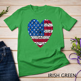 Mandala USA Heart Flag Cute 4th Of July Funny American Girl T-Shirt