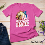 Mens All Merican Uncle 4th of July Day Eagle USA Flag American T-Shirt